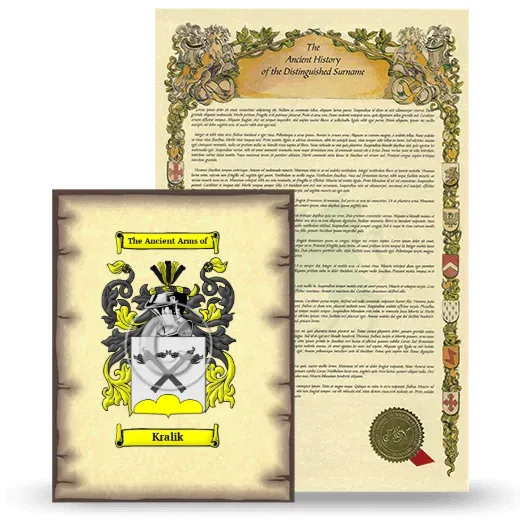 Kralik Coat of Arms and Surname History Package