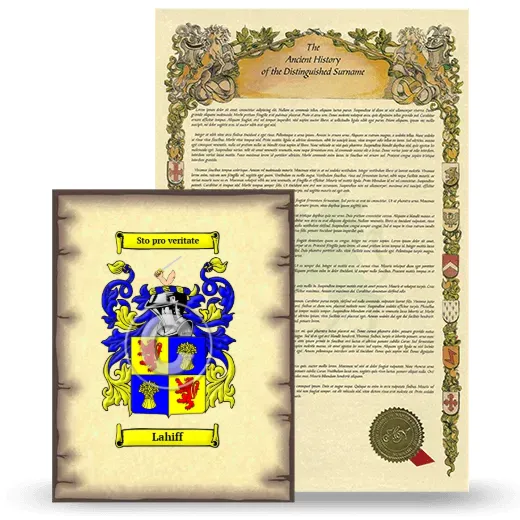 Lahiff Coat of Arms and Surname History Package