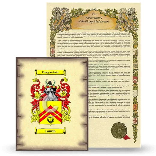 Laurin Coat of Arms and Surname History Package