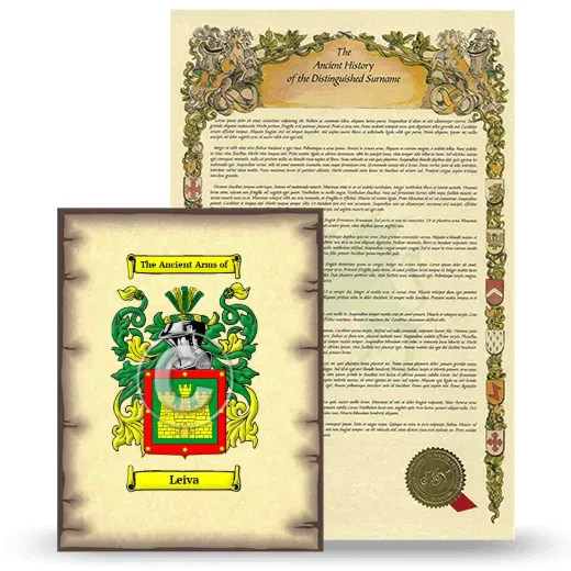 Leiva Coat of Arms and Surname History Package