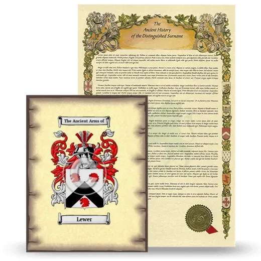 Lewer Coat of Arms and Surname History Package