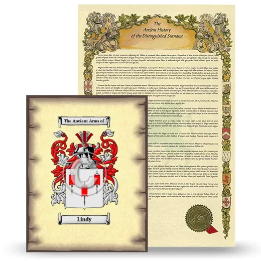 Lindy Coat of Arms and Surname History Package
