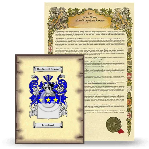 Lombart Coat of Arms and Surname History Package