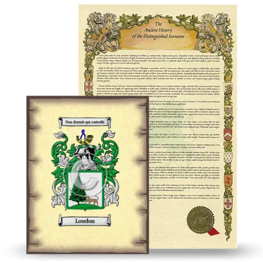 Loudon Coat of Arms and Surname History Package