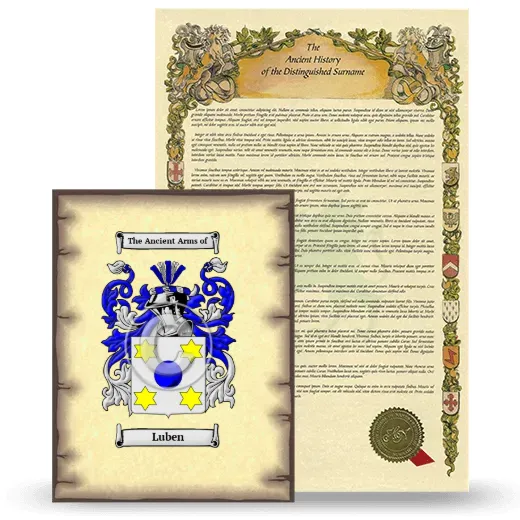 Luben Coat of Arms and Surname History Package