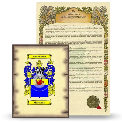 Marcman Coat of Arms and Surname History Package