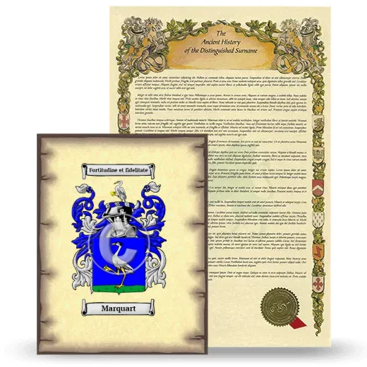 Marquart Coat of Arms and Surname History Package