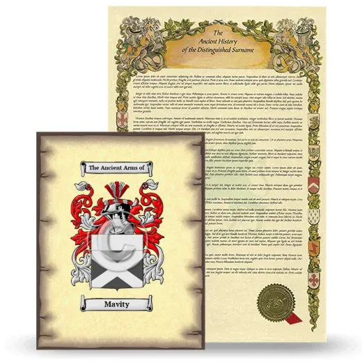 Mavity Coat of Arms and Surname History Package