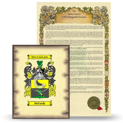 McCurdy Coat of Arms and Surname History Package