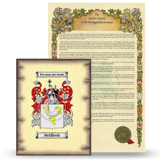 McElfresh Coat of Arms and Surname History Package