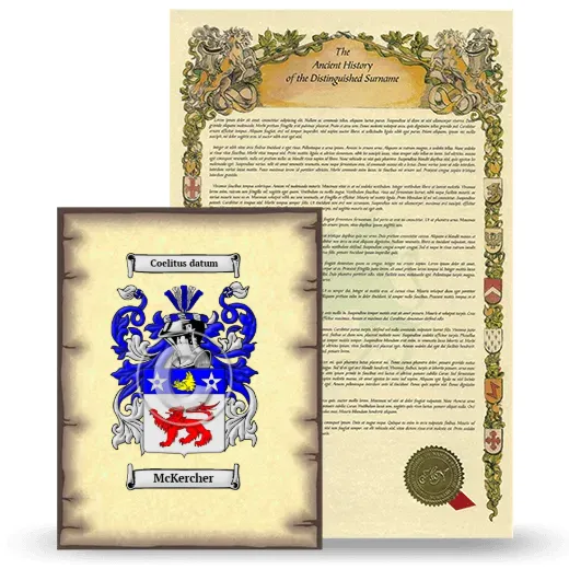 McKercher Coat of Arms and Surname History Package
