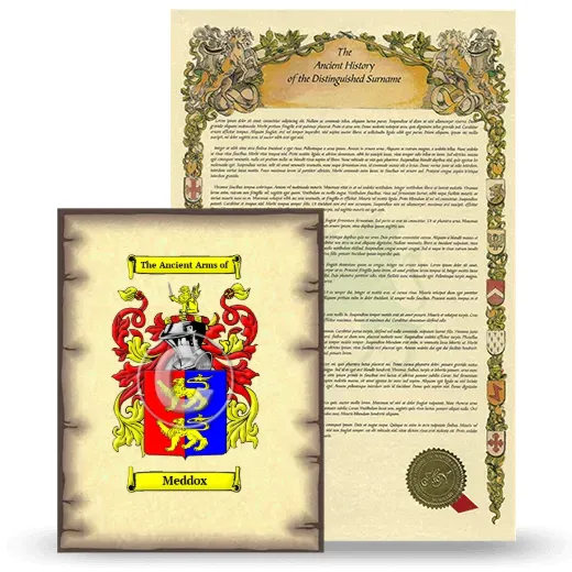 Meddox Coat of Arms and Surname History Package