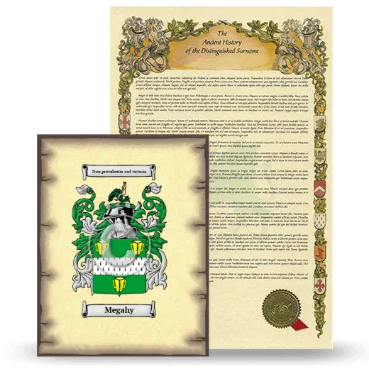 Megahy Coat of Arms and Surname History Package