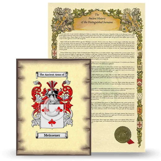 Meissener Coat of Arms and Surname History Package