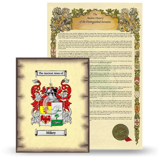 Mikey Coat of Arms and Surname History Package