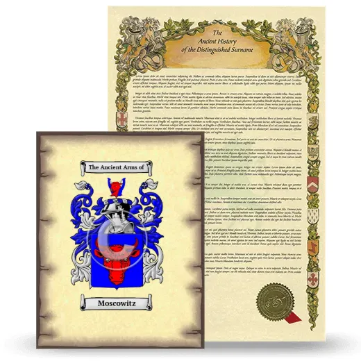 Moscowitz Coat of Arms and Surname History Package