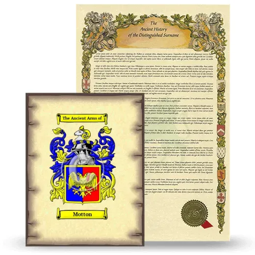Motton Coat of Arms and Surname History Package