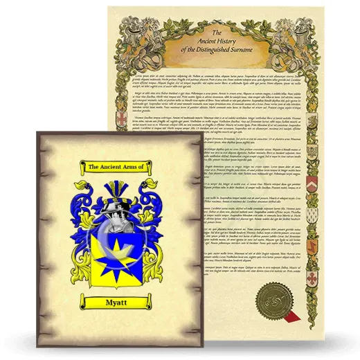 Myatt Coat of Arms and Surname History Package