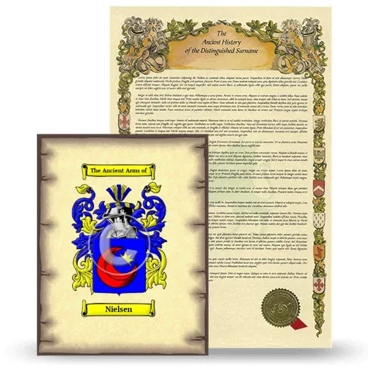 Nielsen Coat of Arms and Surname History Package