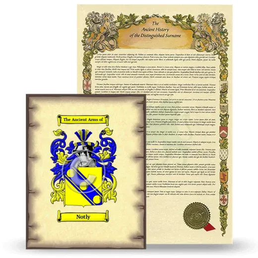 Notly Coat of Arms and Surname History Package