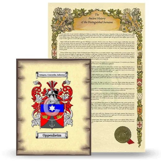Oppenheim Coat of Arms and Surname History Package
