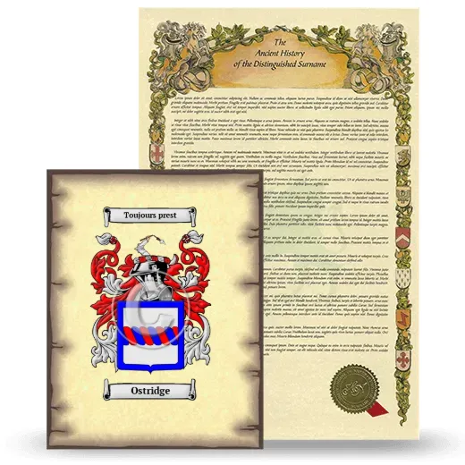 Ostridge Coat of Arms and Surname History Package