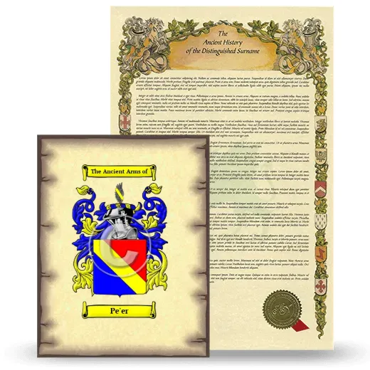 Pe'er Coat of Arms and Surname History Package