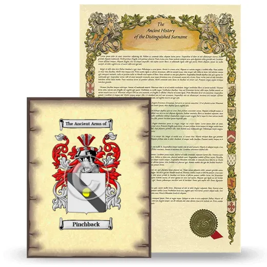 Pinchback Coat of Arms and Surname History Package