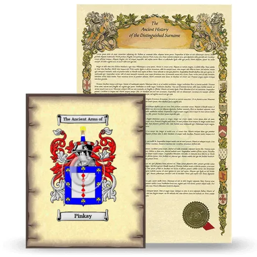 Pinkay Coat of Arms and Surname History Package