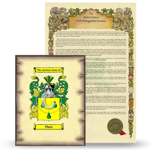 Pires Coat of Arms and Surname History Package