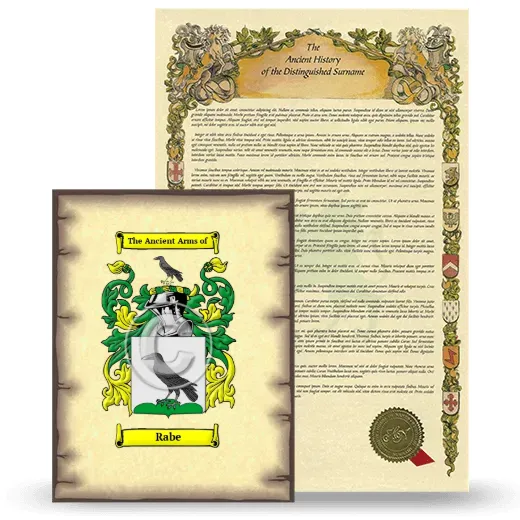 Rabe Coat of Arms and Surname History Package