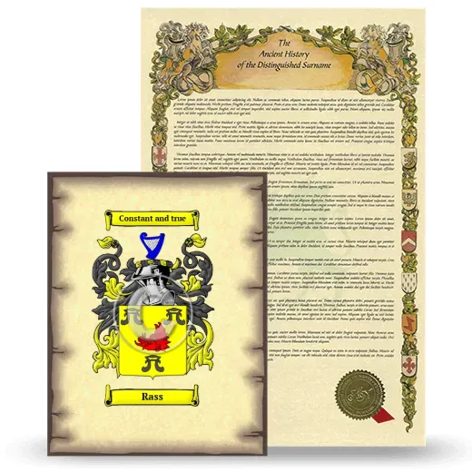 Rass Coat of Arms and Surname History Package