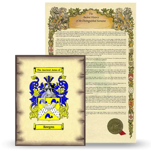 Reegen Coat of Arms and Surname History Package