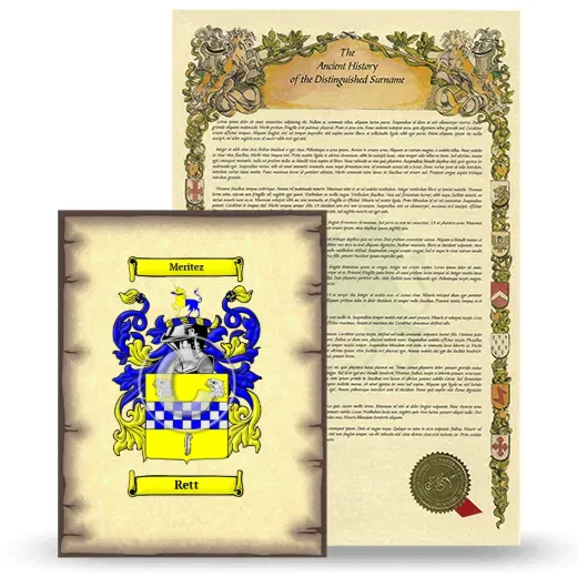 Rett Coat of Arms and Surname History Package