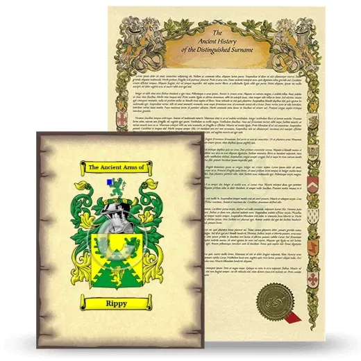 Rippy Coat of Arms and Surname History Package
