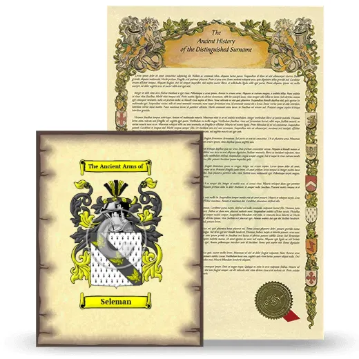 Seleman Coat of Arms and Surname History Package