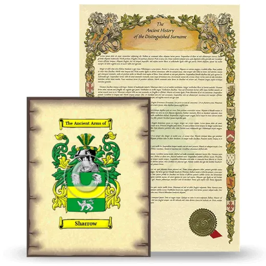 Sharrow Coat of Arms and Surname History Package