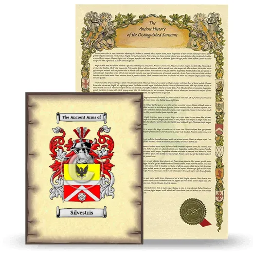 Silvestris Coat of Arms and Surname History Package
