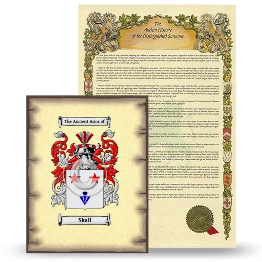 Skall Coat of Arms and Surname History Package