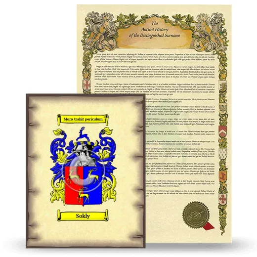 Sokly Coat of Arms and Surname History Package