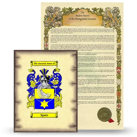 Spats Coat of Arms and Surname History Package