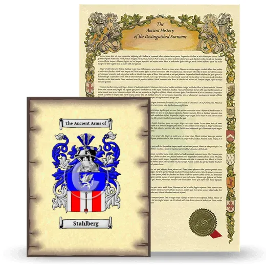 Stahlberg Coat of Arms and Surname History Package