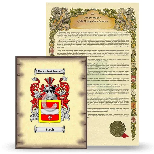 Stech Coat of Arms and Surname History Package