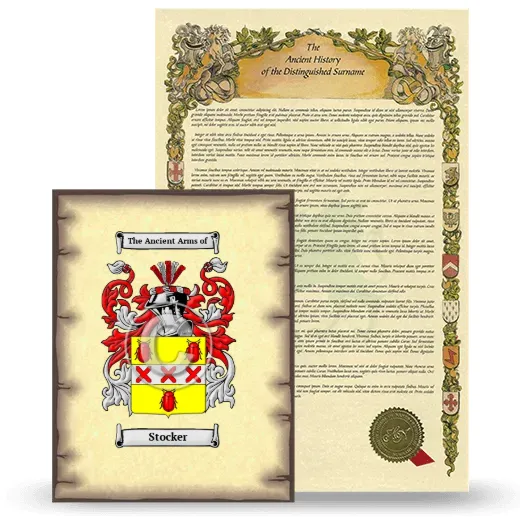 Stocker Coat of Arms and Surname History Package