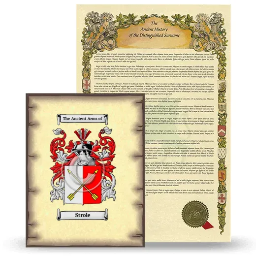 Strole Coat of Arms and Surname History Package