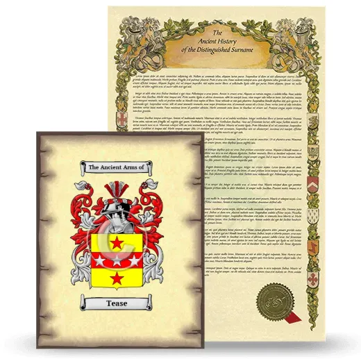 Tease Coat of Arms and Surname History Package