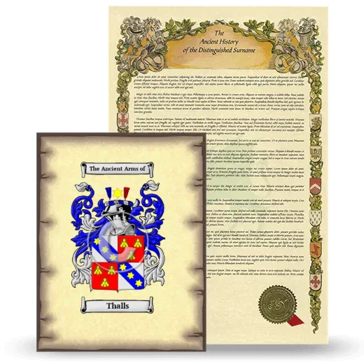 Thalls Coat of Arms and Surname History Package