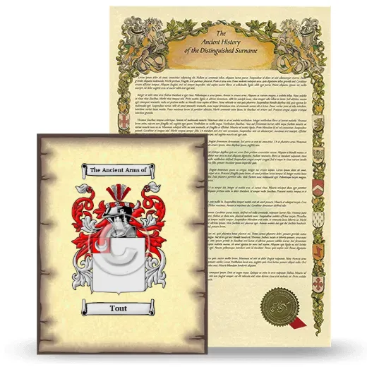 Tout Coat of Arms and Surname History Package