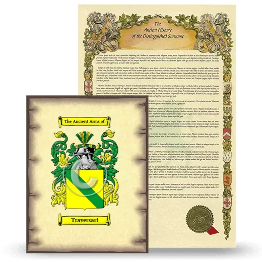 Traversari Coat of Arms and Surname History Package