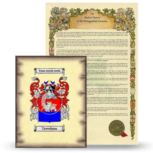 Trevelyan Coat of Arms and Surname History Package